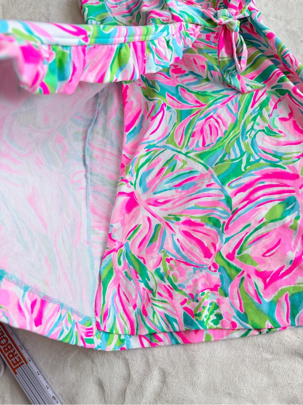 Lilly Pulitzer Romee Multi Croc My World Pattern Wrap Dress - Picture 5 of 10